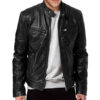 Mens Black Fashion Leather Jacket