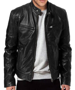 Mens Black Fashion Leather Jacket