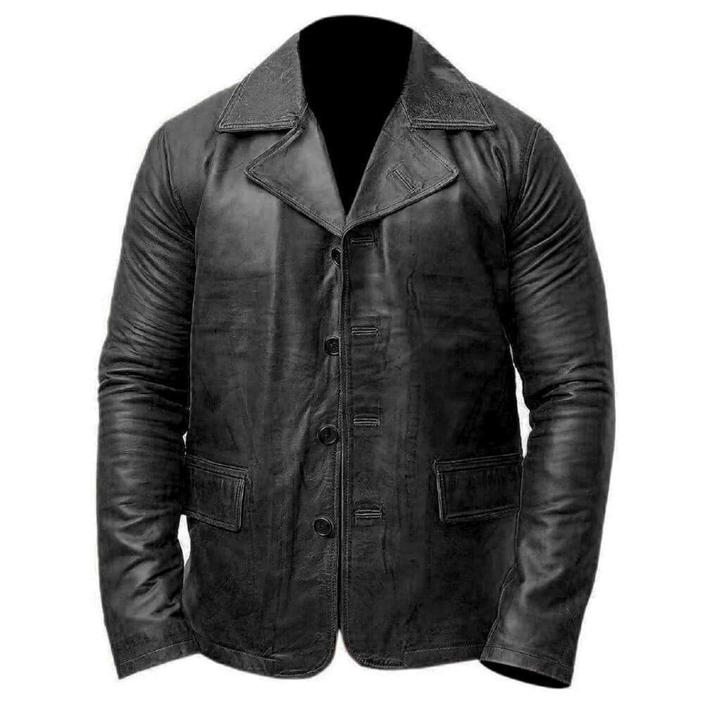 Mens Leather Biker Leather Jacket