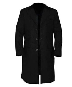 Mens New Black Wool Winter Warm Coat