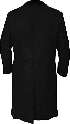 Mens New Black Wool Winter Warm Coat - Image 2